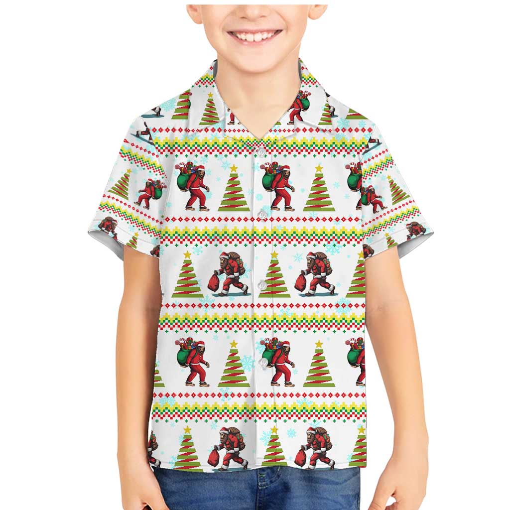 Amazing Bigfoot Christmas Family Matching Mermaid Dress and Hawaiian Shirt Xmas Holiday Patterns - Wonder Print Shop
