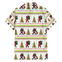 Amazing Bigfoot Christmas Family Matching Off The Shoulder Long Sleeve Dress and Hawaiian Shirt Xmas Holiday Patterns - Wonder Print Shop