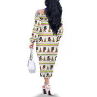 Amazing Bigfoot Christmas Family Matching Off The Shoulder Long Sleeve Dress and Hawaiian Shirt Xmas Holiday Patterns - Wonder Print Shop