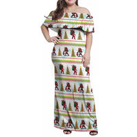 Amazing Bigfoot Christmas Family Matching Off Shoulder Maxi Dress and Hawaiian Shirt Xmas Holiday Patterns - Wonder Print Shop