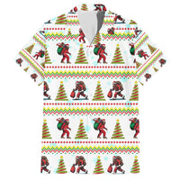 Amazing Bigfoot Christmas Family Matching Short Sleeve Bodycon Dress and Hawaiian Shirt Xmas Holiday Patterns - Wonder Print Shop