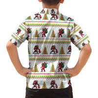 Amazing Bigfoot Christmas Family Matching Summer Maxi Dress and Hawaiian Shirt Xmas Holiday Patterns - Wonder Print Shop