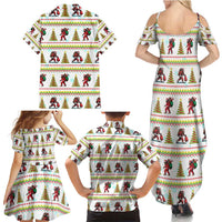 Amazing Bigfoot Christmas Family Matching Summer Maxi Dress and Hawaiian Shirt Xmas Holiday Patterns - Wonder Print Shop