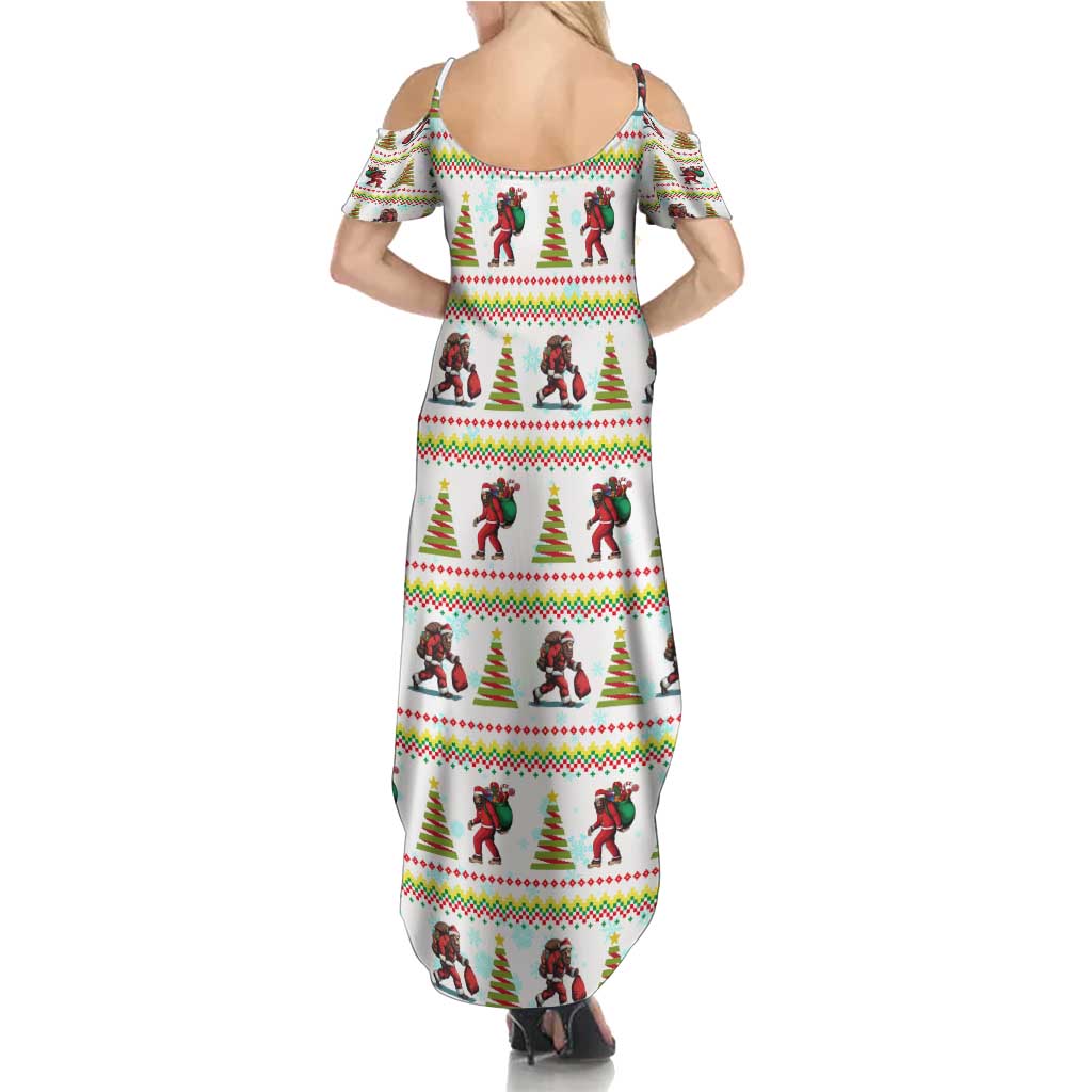 Amazing Bigfoot Christmas Family Matching Summer Maxi Dress and Hawaiian Shirt Xmas Holiday Patterns - Wonder Print Shop