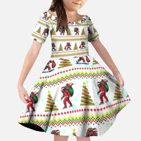 Amazing Bigfoot Christmas Family Matching Tank Maxi Dress and Hawaiian Shirt Xmas Holiday Patterns - Wonder Print Shop