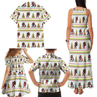 Amazing Bigfoot Christmas Family Matching Tank Maxi Dress and Hawaiian Shirt Xmas Holiday Patterns - Wonder Print Shop