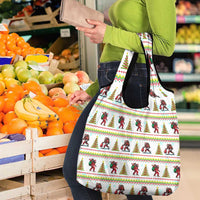 Amazing Bigfoot Christmas Grocery Bag Xmas Holiday Patterns - Wonder Print Shop