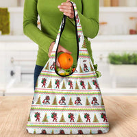 Amazing Bigfoot Christmas Grocery Bag Xmas Holiday Patterns - Wonder Print Shop