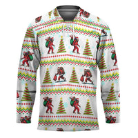 Amazing Bigfoot Christmas Hockey Jersey Xmas Holiday Patterns - Wonder Print Shop