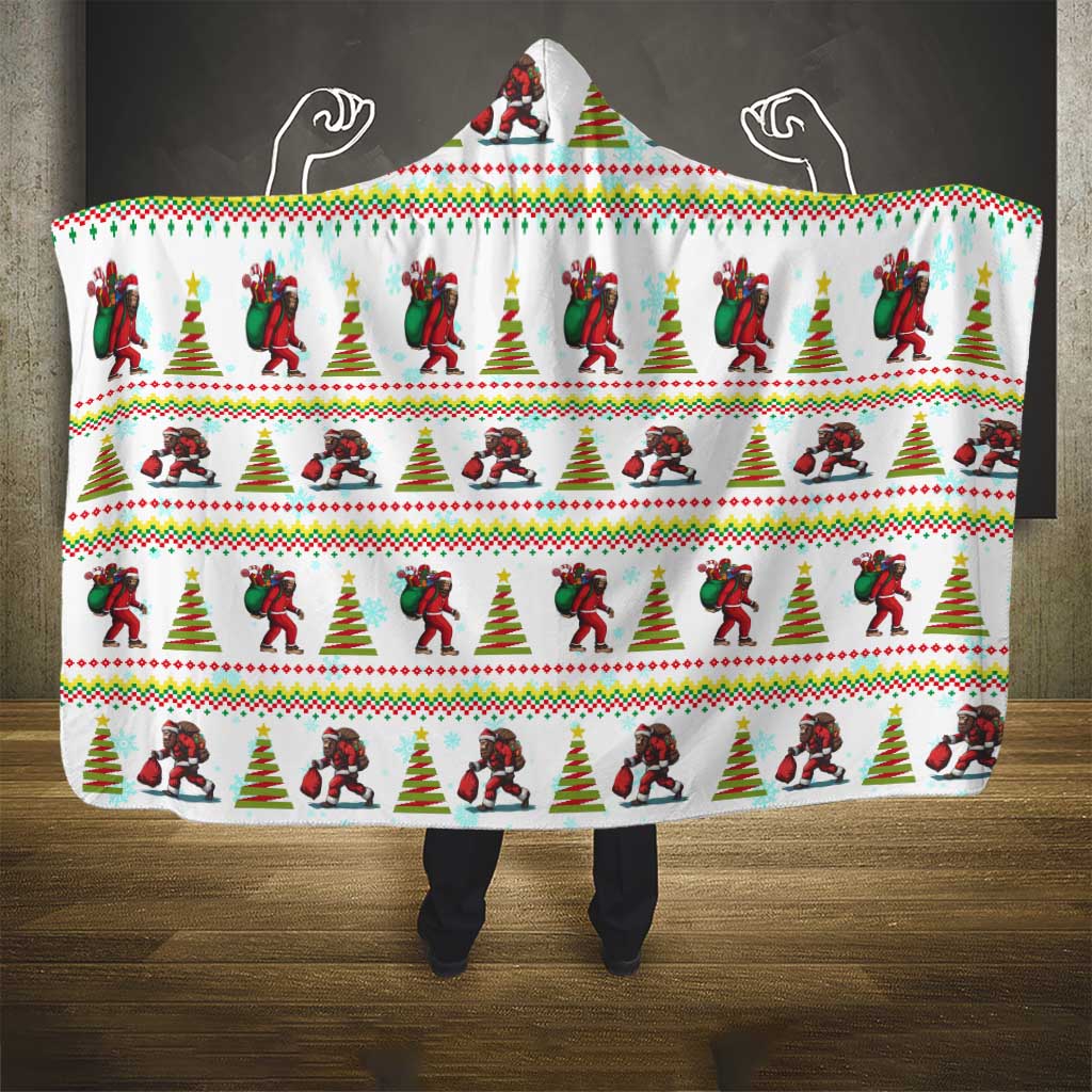 Amazing Bigfoot Christmas Hooded Blanket Xmas Holiday Patterns - Wonder Print Shop