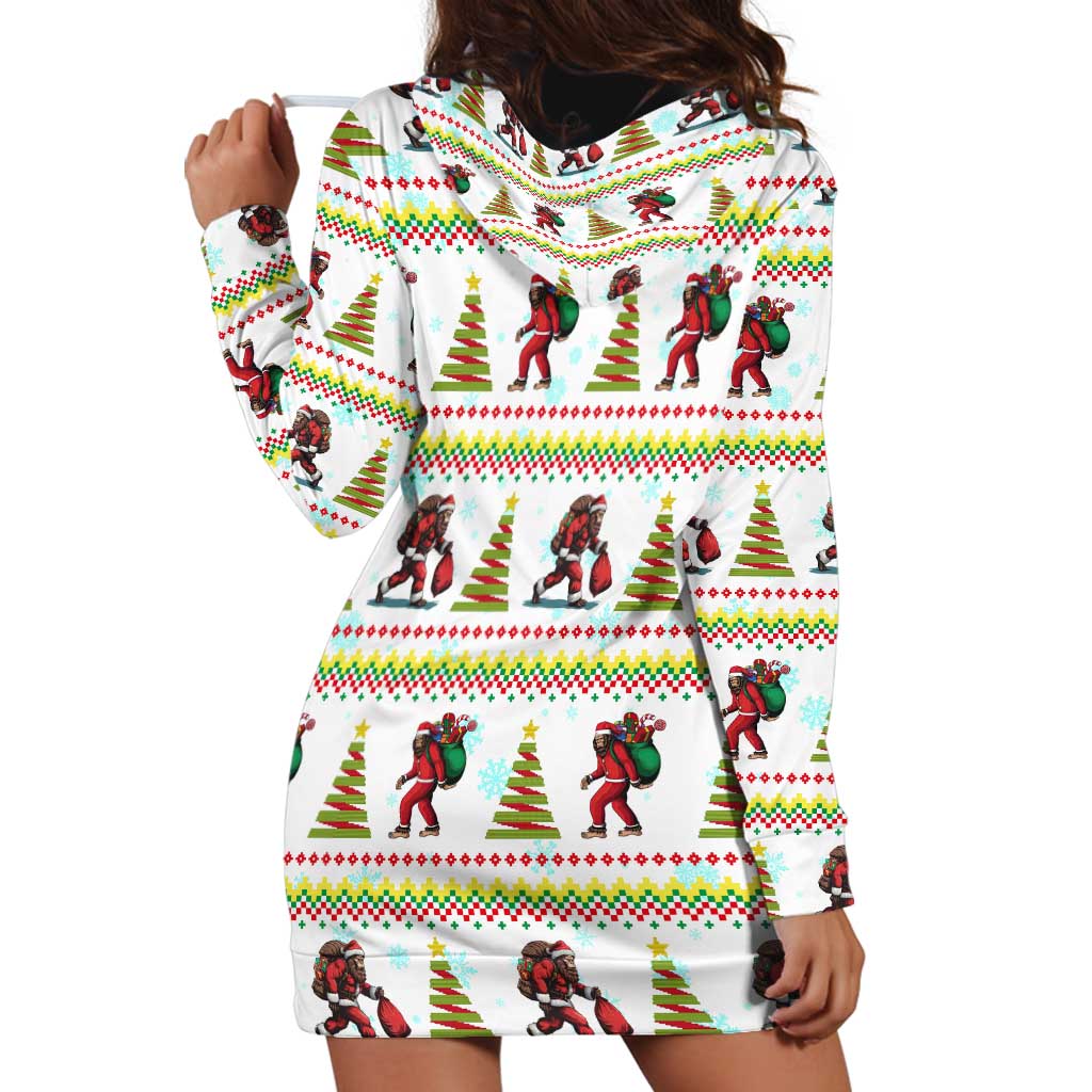 Amazing Bigfoot Christmas Hoodie Dress Xmas Holiday Patterns - Wonder Print Shop