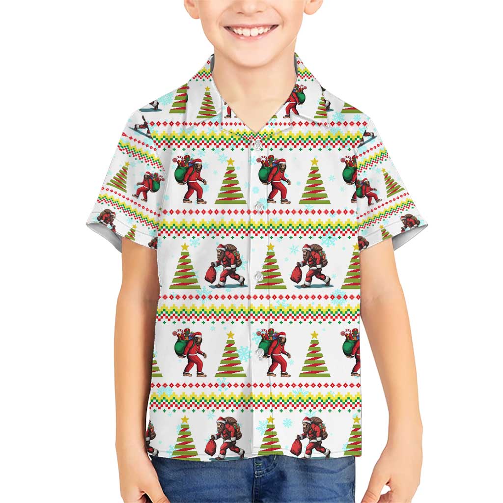 Amazing Bigfoot Christmas Kid Hawaiian Shirt Xmas Holiday Patterns - Wonder Print Shop