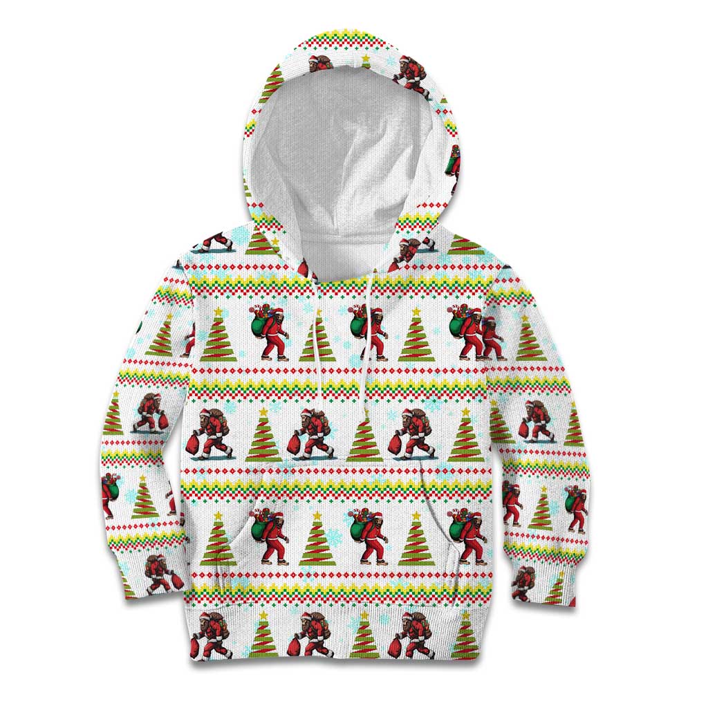 Amazing Bigfoot Christmas Kid Hoodie Xmas Holiday Patterns - Wonder Print Shop