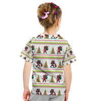 Amazing Bigfoot Christmas Kid T Shirt Xmas Holiday Patterns - Wonder Print Shop