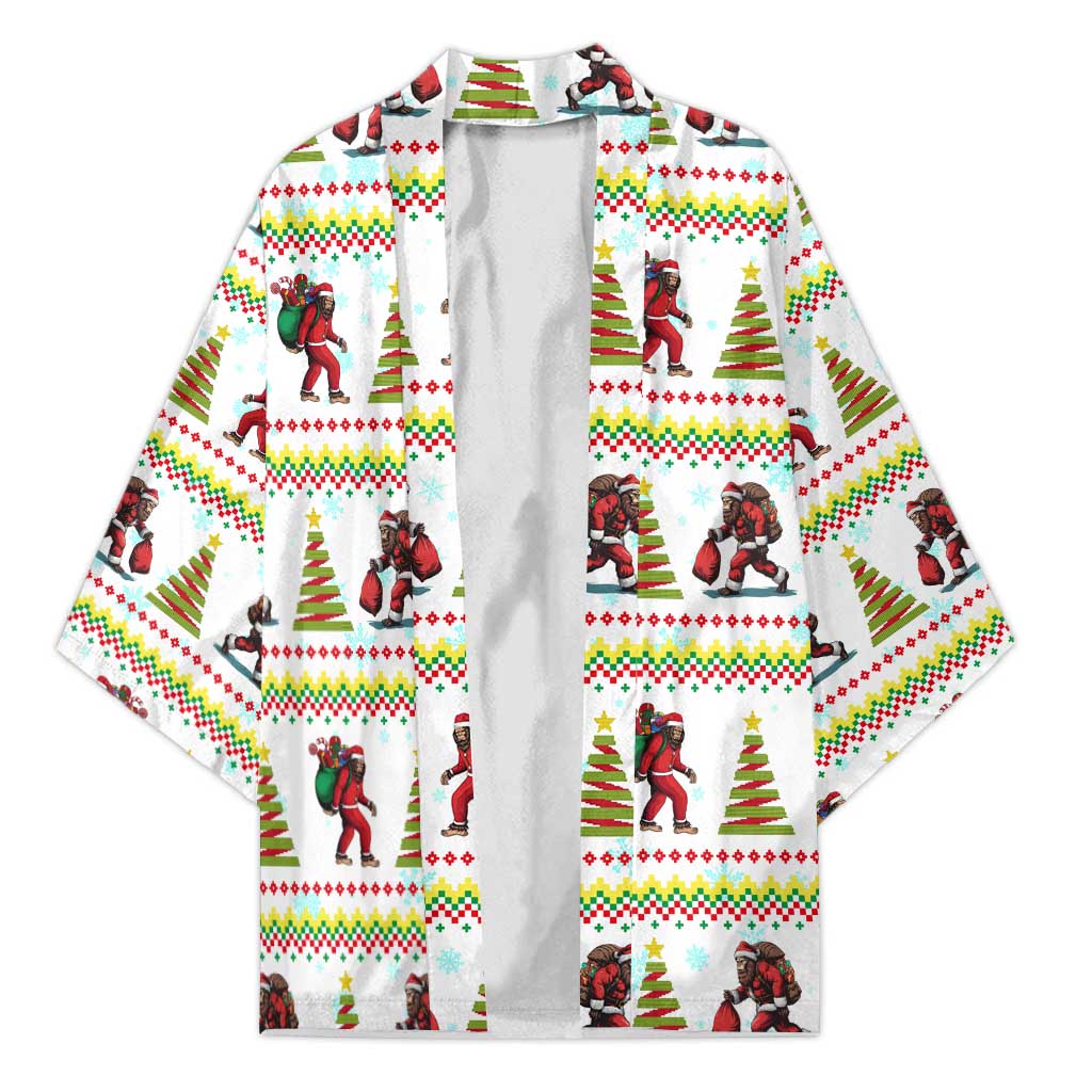 Amazing Bigfoot Christmas Kimono Xmas Holiday Patterns - Wonder Print Shop