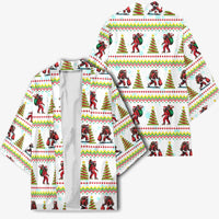 Amazing Bigfoot Christmas Kimono Xmas Holiday Patterns - Wonder Print Shop
