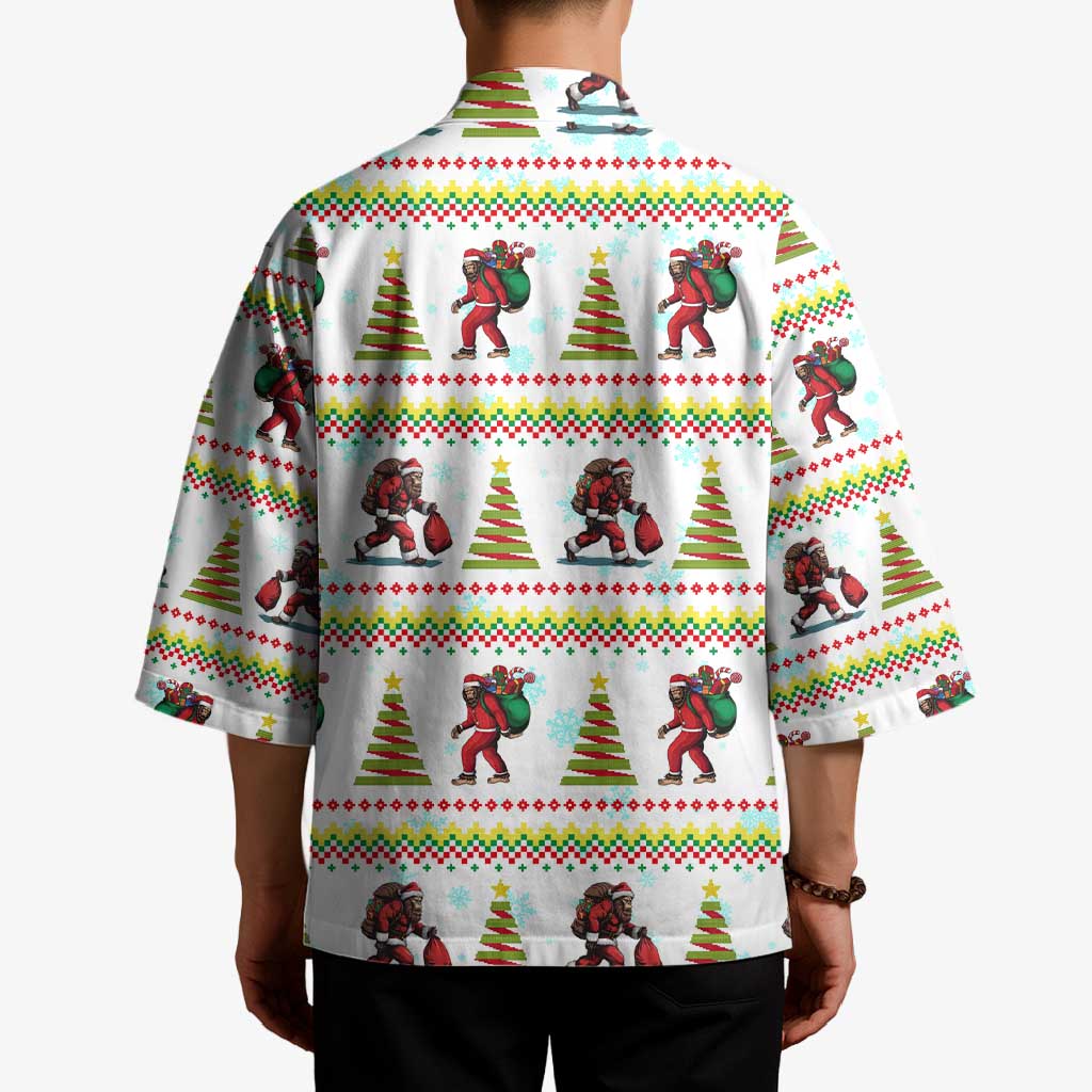 Amazing Bigfoot Christmas Kimono Xmas Holiday Patterns - Wonder Print Shop