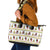 Amazing Bigfoot Christmas Leather Tote Bag Xmas Holiday Patterns - Wonder Print Shop