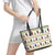 Amazing Bigfoot Christmas Leather Tote Bag Xmas Holiday Patterns - Wonder Print Shop