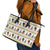 Amazing Bigfoot Christmas Leather Tote Bag Xmas Holiday Patterns - Wonder Print Shop