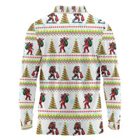 Amazing Bigfoot Christmas Long Sleeve Polo Shirt Xmas Holiday Patterns - Wonder Print Shop