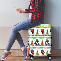 Amazing Bigfoot Christmas Luggage Cover Xmas Holiday Patterns - Wonder Print Shop