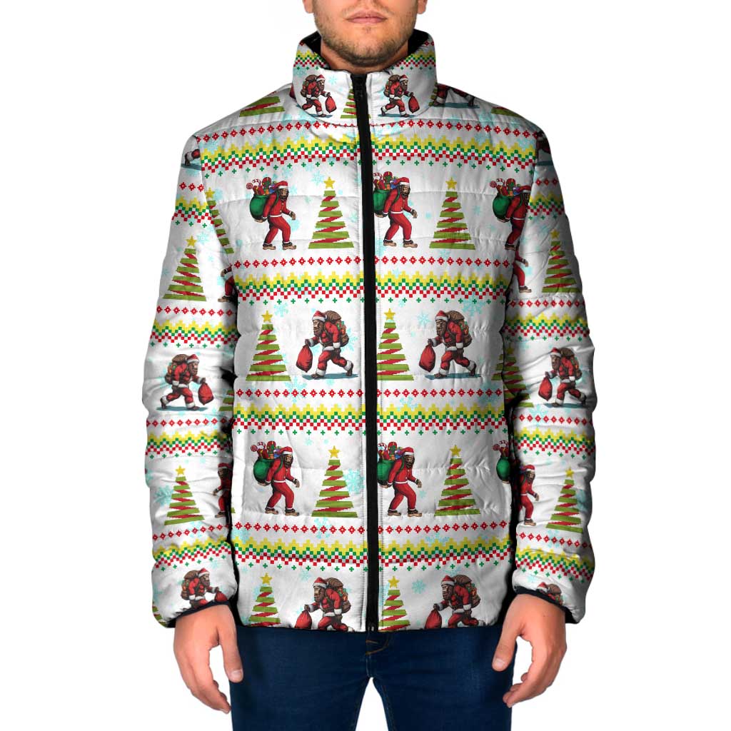 Amazing Bigfoot Christmas Padded Jacket Xmas Holiday Patterns - Wonder Print Shop
