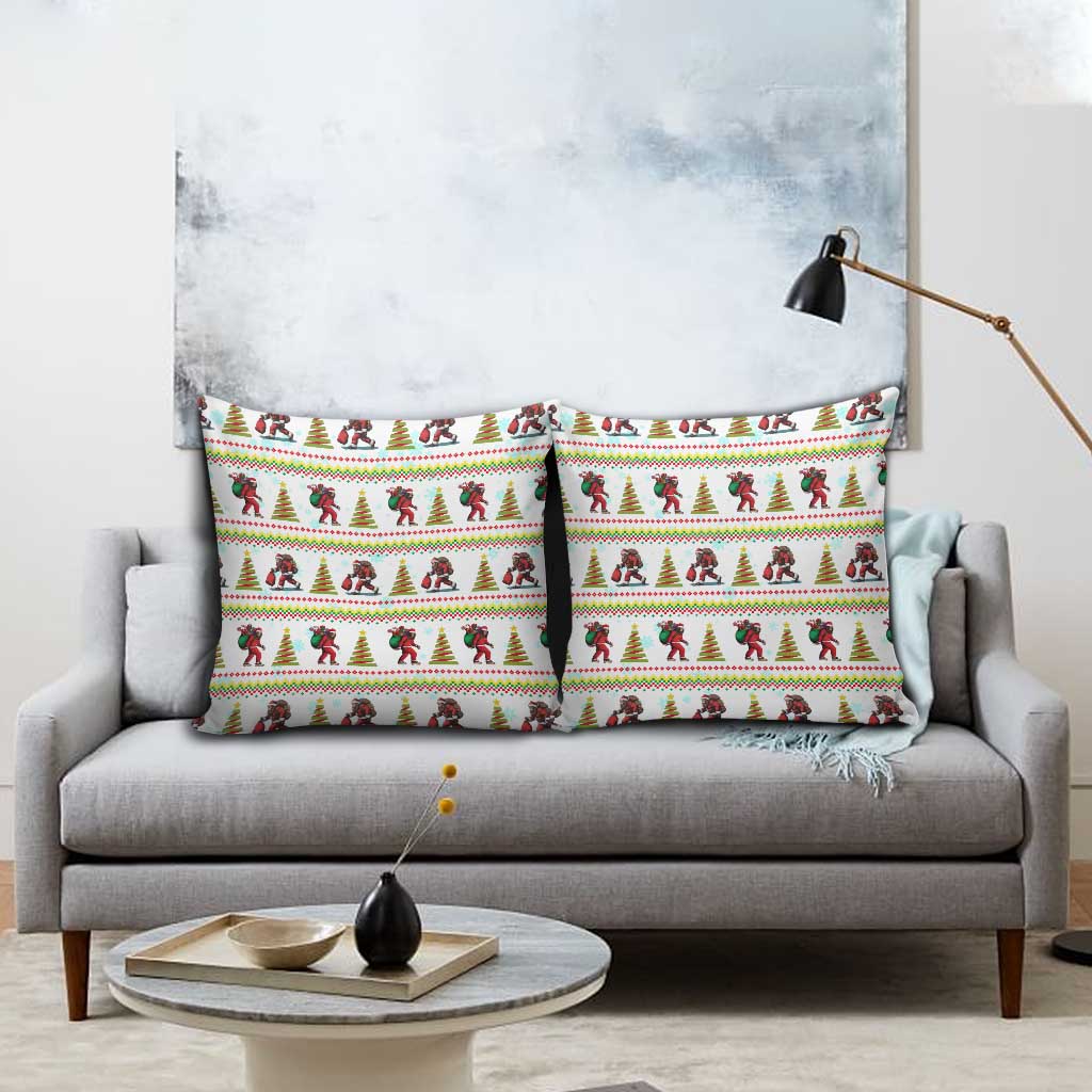 Amazing Bigfoot Christmas Pillow Cover Xmas Holiday Patterns - Wonder Print Shop