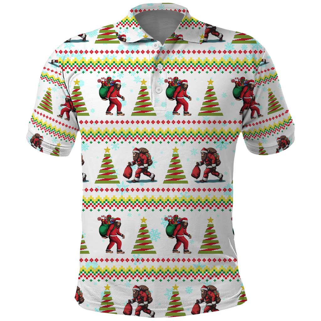 Amazing Bigfoot Christmas Polo Shirt Xmas Holiday Patterns - Wonder Print Shop