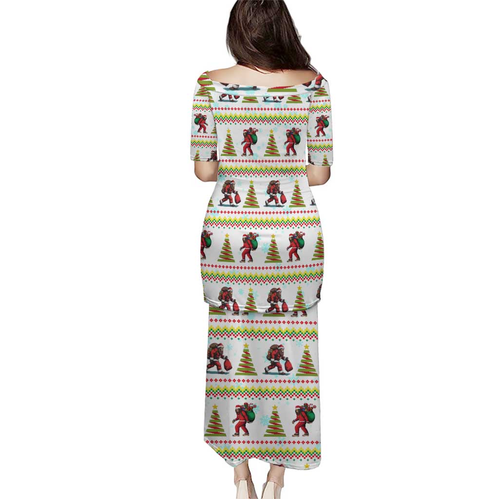 Amazing Bigfoot Christmas Puletasi Xmas Holiday Patterns - Wonder Print Shop