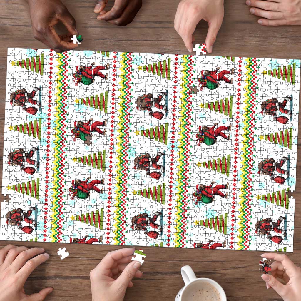Amazing Bigfoot Christmas Puzzle Xmas Holiday Patterns - Wonder Print Shop