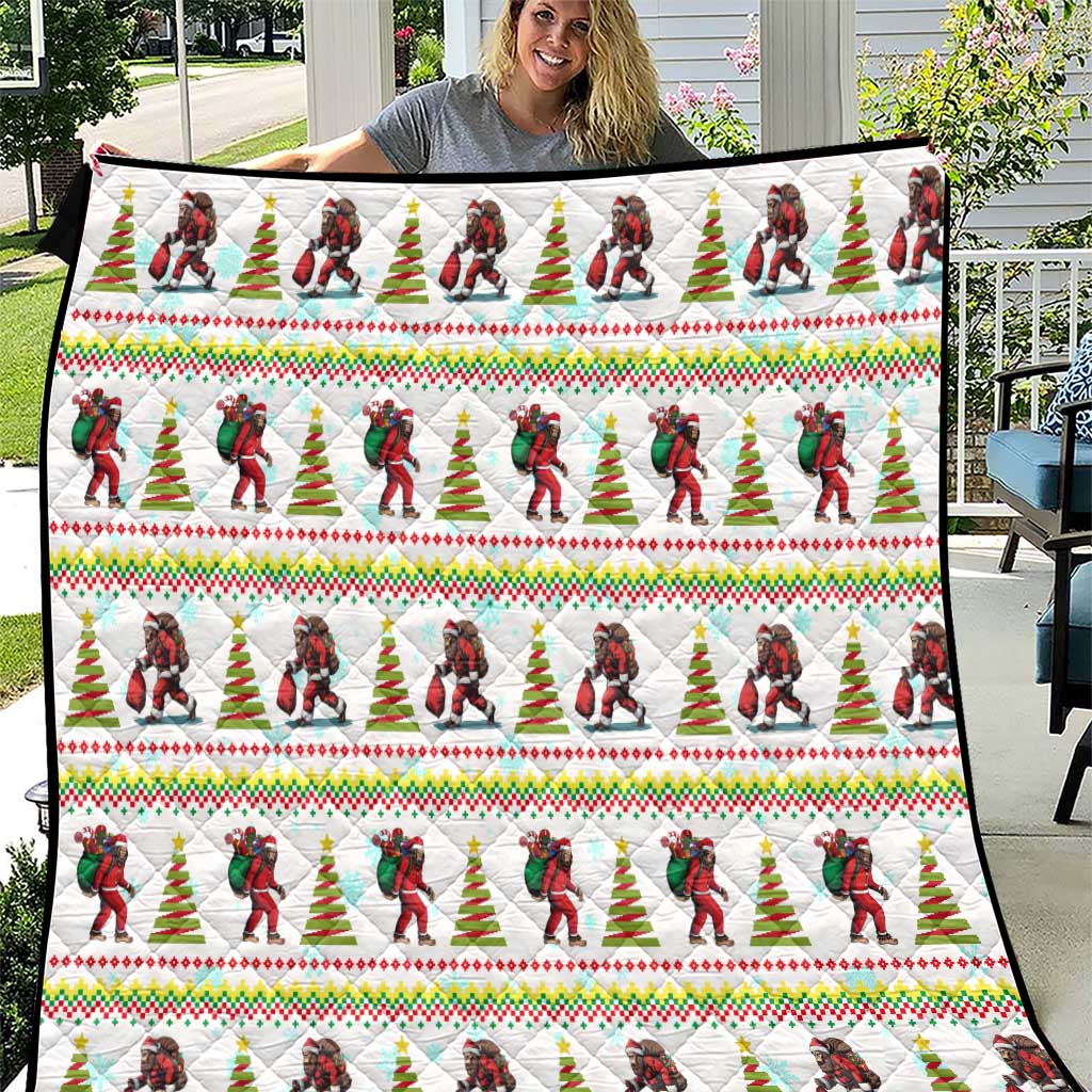 Amazing Bigfoot Christmas Quilt Xmas Holiday Patterns - Wonder Print Shop