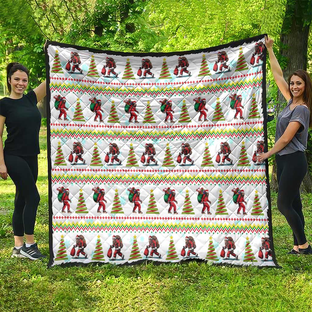 Amazing Bigfoot Christmas Quilt Xmas Holiday Patterns - Wonder Print Shop