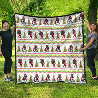 Amazing Bigfoot Christmas Quilt Xmas Holiday Patterns - Wonder Print Shop
