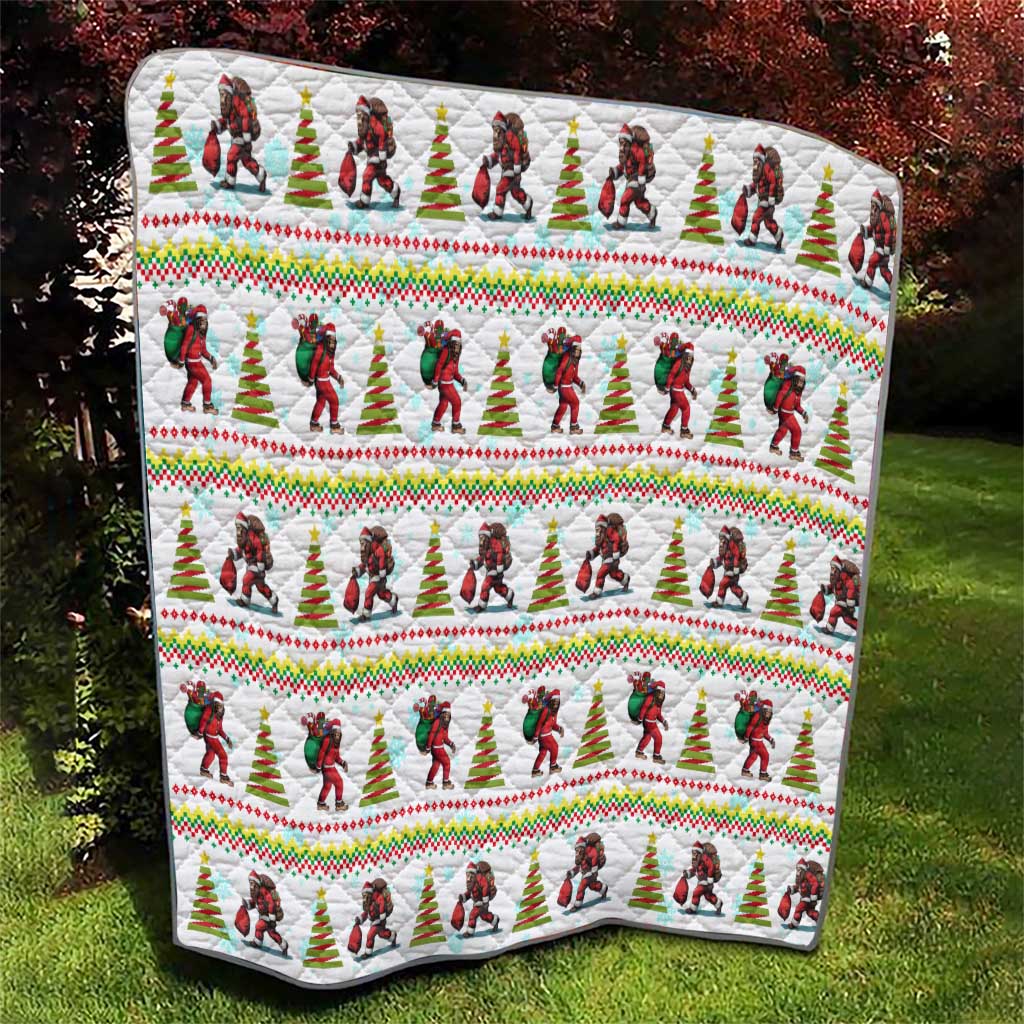 Amazing Bigfoot Christmas Quilt Xmas Holiday Patterns - Wonder Print Shop