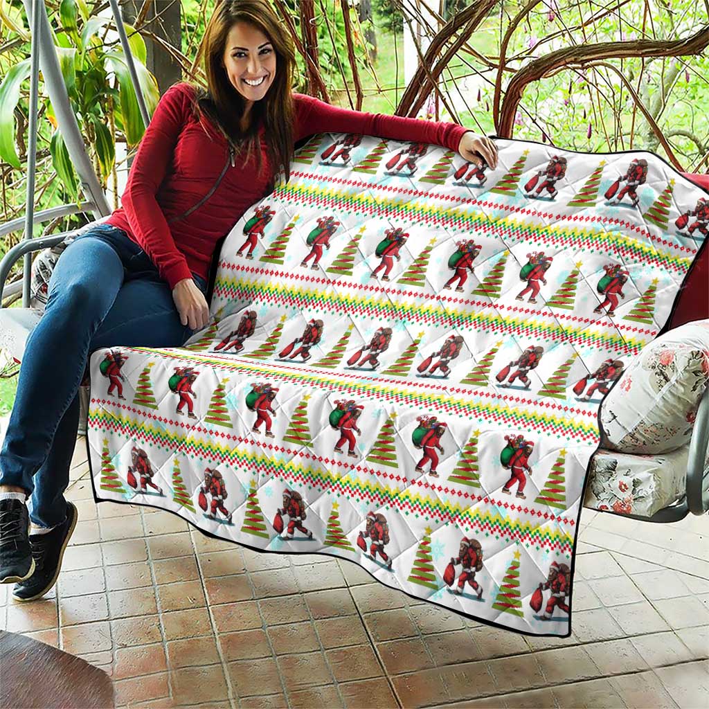 Amazing Bigfoot Christmas Quilt Xmas Holiday Patterns - Wonder Print Shop