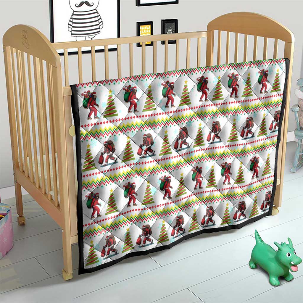 Amazing Bigfoot Christmas Quilt Xmas Holiday Patterns - Wonder Print Shop