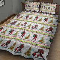 Amazing Bigfoot Christmas Quilt Bed Set Xmas Holiday Patterns - Wonder Print Shop