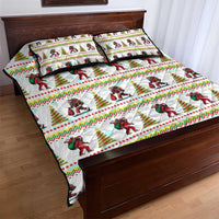 Amazing Bigfoot Christmas Quilt Bed Set Xmas Holiday Patterns - Wonder Print Shop