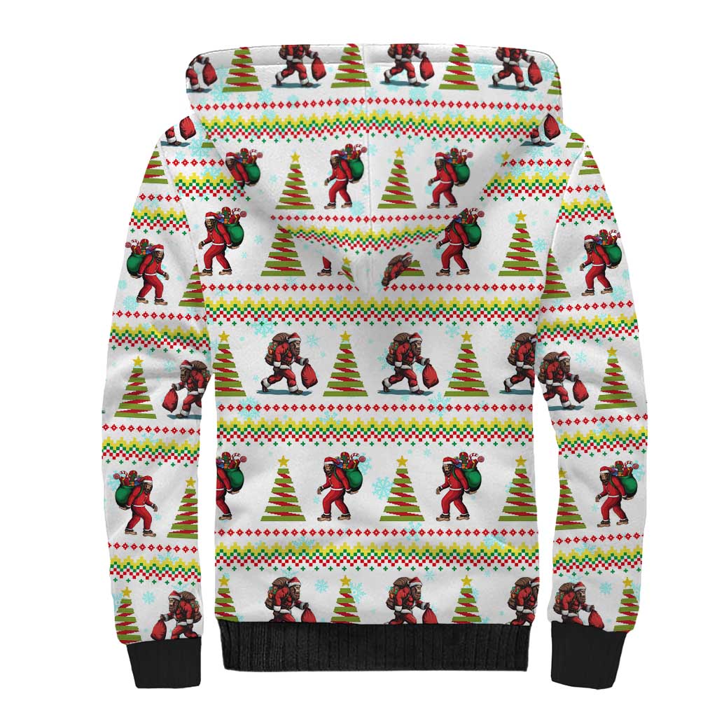 Amazing Bigfoot Christmas Sherpa Hoodie Xmas Holiday Patterns - Wonder Print Shop