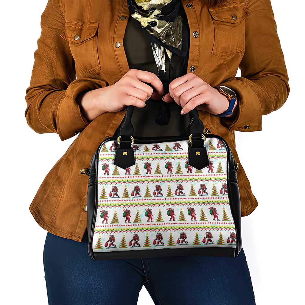 Amazing Bigfoot Christmas Shoulder Handbag Xmas Holiday Patterns - Wonder Print Shop