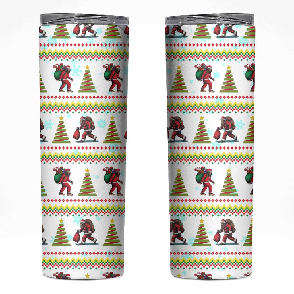 Amazing Bigfoot Christmas Skinny Tumbler Xmas Holiday Patterns - Wonder Print Shop