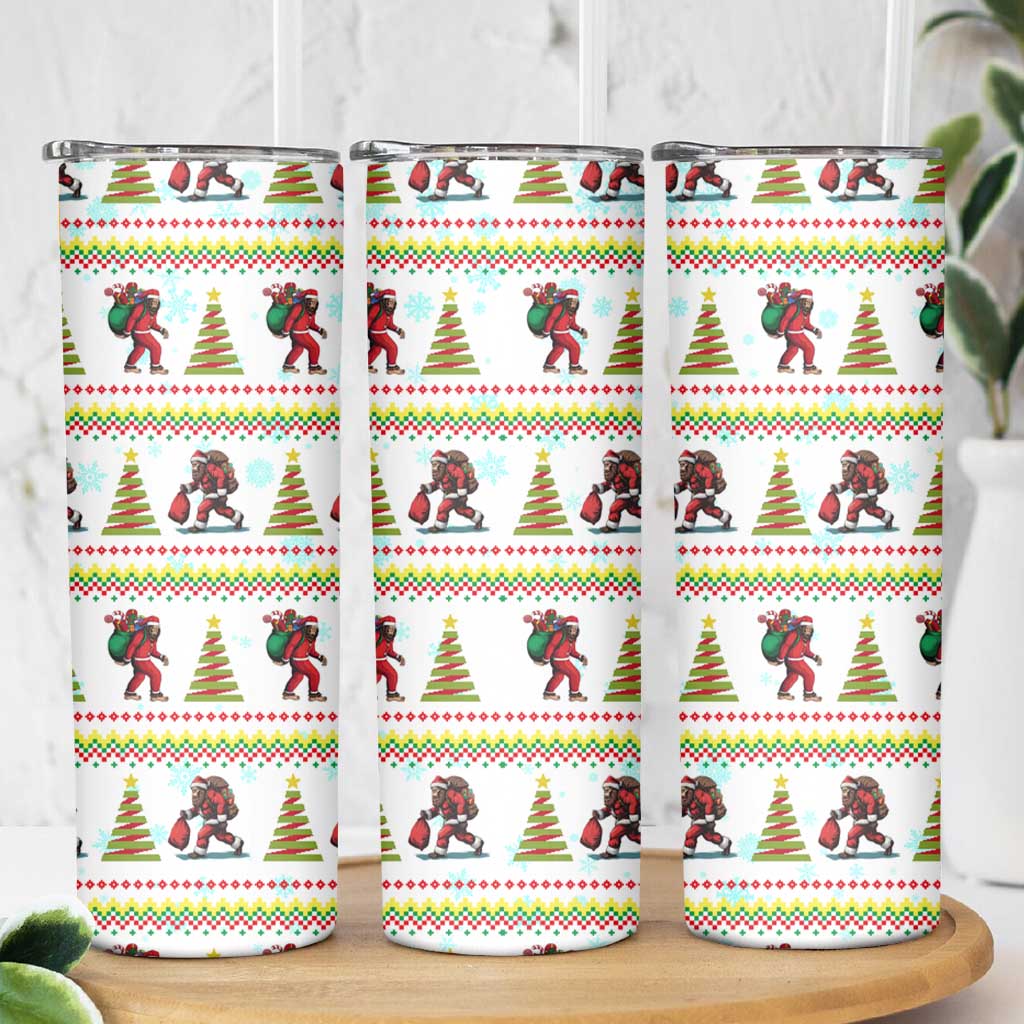 Amazing Bigfoot Christmas Skinny Tumbler Xmas Holiday Patterns - Wonder Print Shop