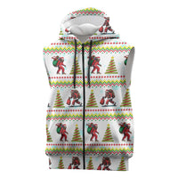 Amazing Bigfoot Christmas Sleeveless Zip Hoodie Xmas Holiday Patterns - Wonder Print Shop