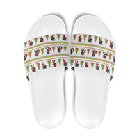 Amazing Bigfoot Christmas Slide Sandals Xmas Holiday Patterns - Wonder Print Shop