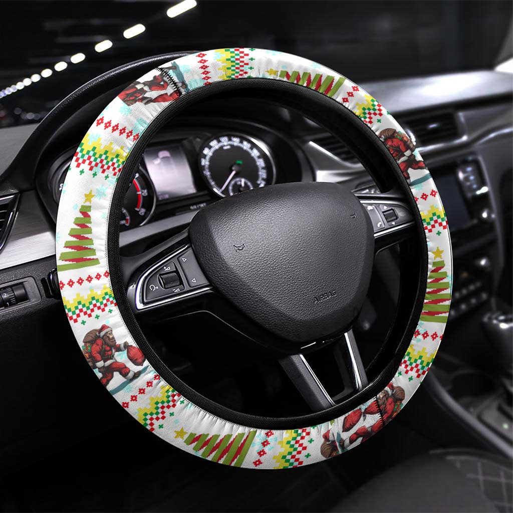 Amazing Bigfoot Christmas Steering Wheel Cover Xmas Holiday Patterns - Wonder Print Shop