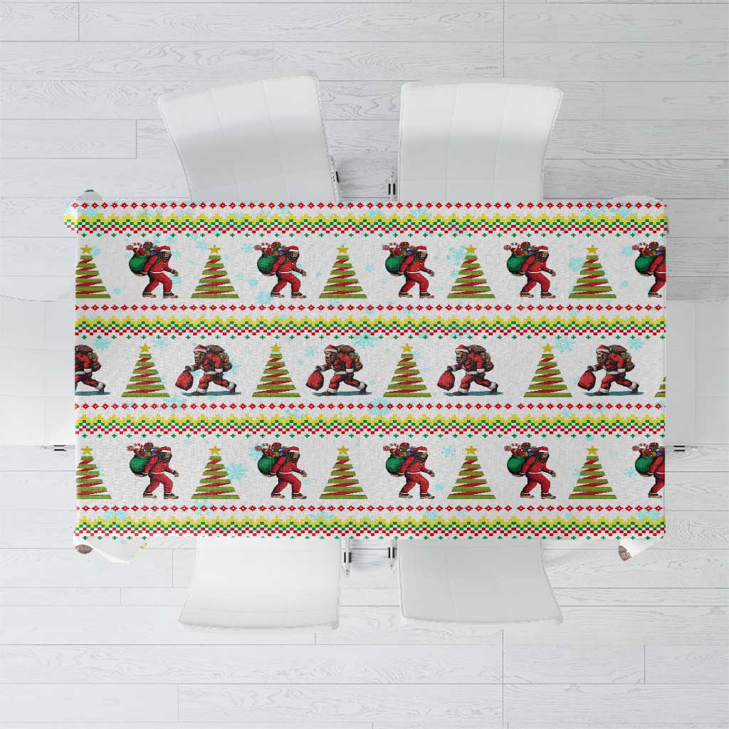 Amazing Bigfoot Christmas Tablecloth Xmas Holiday Patterns - Wonder Print Shop