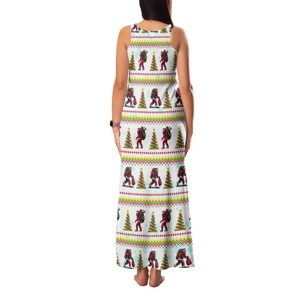 Amazing Bigfoot Christmas Tank Maxi Dress Xmas Holiday Patterns - Wonder Print Shop