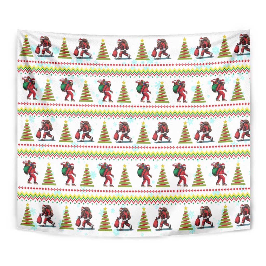 Amazing Bigfoot Christmas Tapestry Xmas Holiday Patterns - Wonder Print Shop