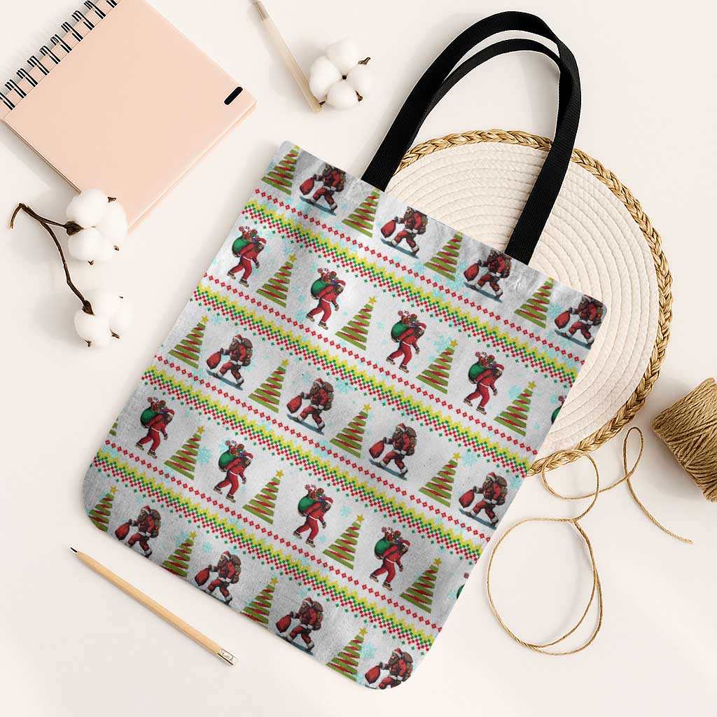 Amazing Bigfoot Christmas Tote Bag Xmas Holiday Patterns - Wonder Print Shop